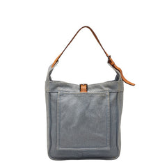 エルメス マルワリPM ショルダーバッグ ライトブルー ブラウン キャンバス レザー レディース HERMES 【中古】