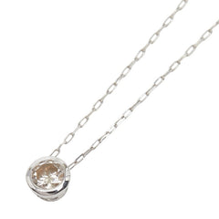 K18WG ホワイトゴールド ダイヤ0.10ct ネックレス レディース 【中古】