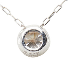 K18WG ホワイトゴールド ダイヤ0.10ct ネックレス レディース 【中古】