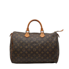 ルイ ヴィトン モノグラム スピーディ35 ハンドバッグ ミニボストンバッグ M41107 ブラウン PVC レザー レディース LOUIS VUITTON 【中古】