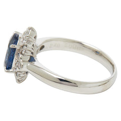 Pt900 プラチナ サファイア2.48ct ダイヤ0.38ct リング 指輪 レディース 13.5号 【中古】