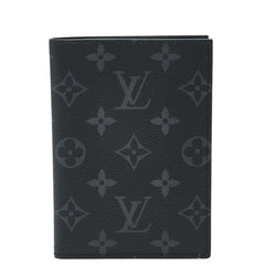 ルイ ヴィトン モノグラム エクリプス クーヴェルテュール パスポールNM パスポートケース M64501 ブラック PVC メンズ LOUIS VUITTON 【中古】