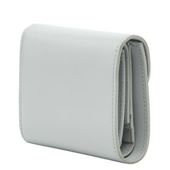セリーヌ トリオンフ スモールフラップウォレット 三つ折り財布 グレー レザー レディース CELINE 中古