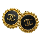シャネル ココマーク ヴィンテージ イヤリング ゴールド ブラック メッキ レディース CHANEL 【中古】
