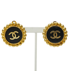 シャネル ココマーク ヴィンテージ イヤリング ゴールド ブラック メッキ レディース CHANEL 【中古】