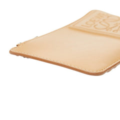 ロエベ アナグラム コインケース カードケース キャメル ベージュ レザー レディース LOEWE 【中古】