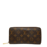 ルイ ヴィトン モノグラム ジッピーウォレット ラウンドファスナー 長財布 M60017 ブラウン PVC レディース LOUIS VUITTON 【中古】