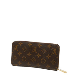 ルイ ヴィトン モノグラム ジッピーウォレット ラウンドファスナー 長財布 M60017 ブラウン PVC レディース LOUIS VUITTON 【中古】