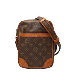 ルイ ヴィトン モノグラム ダヌーブ 斜め掛け ショルダーバッグ M45266 ブラウン PVC レザー レディース LOUIS VUITTON 中古