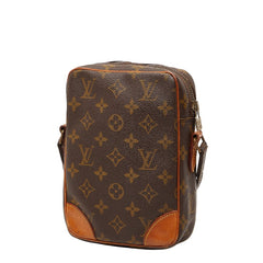 ルイ ヴィトン モノグラム ダヌーブ 斜め掛け ショルダーバッグ M45266 ブラウン PVC レザー レディース LOUIS VUITTON 中古