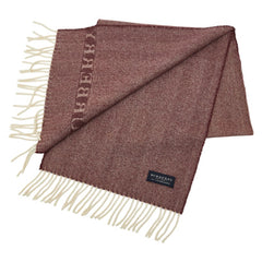 バーバリー ロンドン ロゴ 無地 マフラー ボルドー ワインレッド カシミヤ100% メンズ BURBERRY 【中古】
