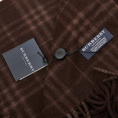 バーバリー チェック マフラー ブラウン カシミヤ レディース BURBERRY 【中古】