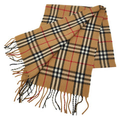 バーバリー ノバチェック マフラー ベージュ ウール メンズ BURBERRY 【中古】