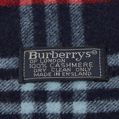 バーバリー チェック マフラー ネイビー カシミヤ100% メンズ BURBERRY 中古