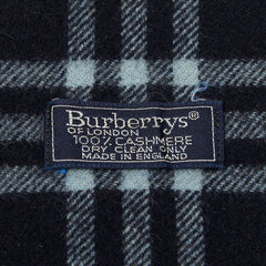 バーバリー チェック マフラー ブラック カシミヤ100% メンズ BURBERRY 【中古】
