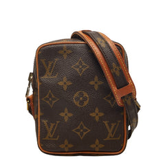 ルイ ヴィトン モノグラム ミニダヌーブ ショルダーバッグ M45268 ブラウン PVC レザー レディース LOUIS VUITTON 【中古】