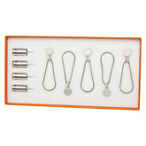 エルメス セリエ FIXATION CARRE BOITIER スカーフホルダー 壁かけ マグネットフック ハンギングセット シルバー メタル レディース HERMES 【中古】