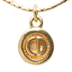 ディオール CDロゴ ネックレス ゴールド メッキ レディース Dior 【中古】