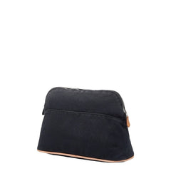 エルメス ボリードMM ポーチ ブラック キャンバス レザー レディース HERMES 【中古】