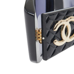シャネル ココマーク マトラッセ サングラス 01450 94305 ブラック プラスチック レディース CHANEL 【中古】