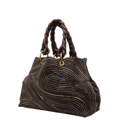 ボッテガヴェネタ トートバッグ ブラウン ベージュ キャンバス レザー レディース BOTTEGAVENETA 【中古】