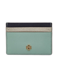 トリーバーチ カードケース パスケース グリーン ゴールド ブラック レザー レディース Tory Burch 中古