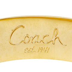 コーチ シグネチャー バングル ゴールド メッキ レディース COACH 【中古】