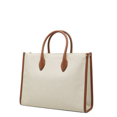 マイケルコース MIRELLA EW トートバッグ ショルダーバッグ 2WAY ベージュ ブラウン キャンバス レザー レディース Michael Kors 中古