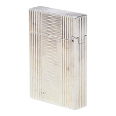 デュポン ギャッツビー ガスライター ローラー式 着火未確認 ガス充填可 シルバー メタル メンズ Dupont 【中古】