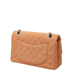 シャネル 2.55 マトラッセ ダブルフラップ チェーンショルダーバッグ ブラウン キャビアスキン レディース CHANEL 【中古】