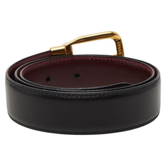 グッチ リバーシブル ベルト ブラック レザー レディース GUCCI 【中古】