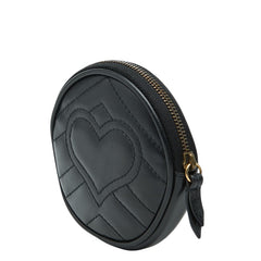 グッチ GGマーモント キルティング ハート コインケース 575160 ブラック レザー レディース GUCCI 中古