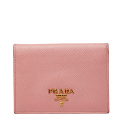 プラダ カードケース パスケース ピンク サフィアーノレザー レディース PRADA 【中古】