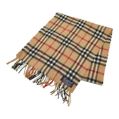 バーバリー ノバチェック マフラー ベージュ カシミヤ レディース BURBERRY 【中古】