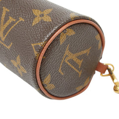 ルイ ヴィトン モノグラム パピヨン 付属品 ミニハンドバッグ ミニポーチ ブラウン PVC レザー レディース LOUIS VUITTON 【中古】
