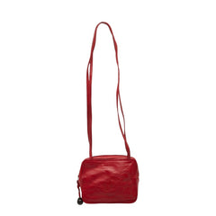 ロエベ アナグラム ショルダーバッグ レッド レザー レディース LOEWE 【中古】