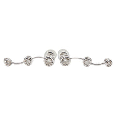 K18WG ホワイトゴールド ダイヤ0.30ct ピアス レディース 【中古】