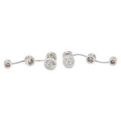 K18WG ホワイトゴールド ダイヤ0.30ct ピアス レディース 【中古】