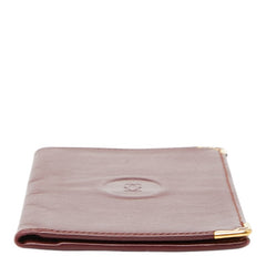 カルティエ マストライン 札入れ レッド ボルドー レザー レディース CARTIER 【中古】
