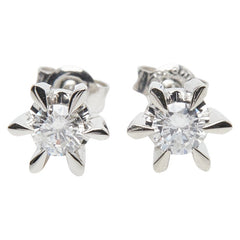Pt900 プラチナ ダイヤ0.44ct スタッドピアス ピアス レディース 【中古】
