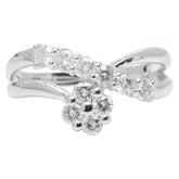 K18WG ホワイトゴールド ダイヤ0.50ct リング 指輪 レディース 8号 【中古】