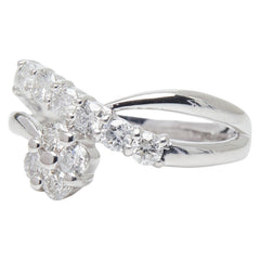 K18WG ホワイトゴールド ダイヤ0.50ct リング 指輪 レディース 8号 【中古】