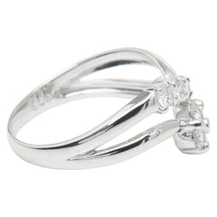 K18WG ホワイトゴールド ダイヤ0.50ct リング 指輪 レディース 8号 【中古】