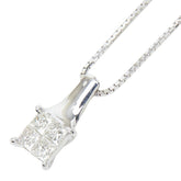 K18WG ホワイトゴールド ダイヤ0.70ct ネックレス レディース 【中古】
