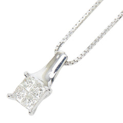 K18WG ホワイトゴールド ダイヤ0.70ct ネックレス レディース 【中古】