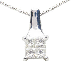 K18WG ホワイトゴールド ダイヤ0.70ct ネックレス レディース 【中古】