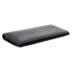 ディオール CDダイヤモンド バーティカル ロングウォレット 長財布 ブラック ネイビー PVC メンズ Dior 【中古】