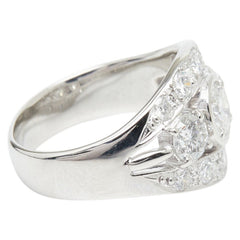 Pt900 プラチナ ダイヤ0.435ct ダイヤ0.50ct ダイヤ0.63ct リング 指輪 レディース 10.5号 【中古】