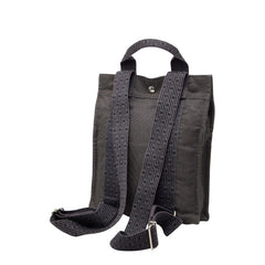 エルメス エールライン アド リュック バックパック ブラック キャンバス レディース HERMES 【中古】