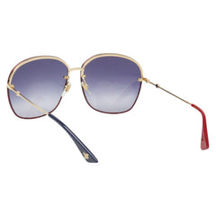 グッチ ビー 蜂 ラメ サングラス グラデーションレンズ GG0228S レッド ゴールド プラスチック メタル レディース GUCCI 【中古】